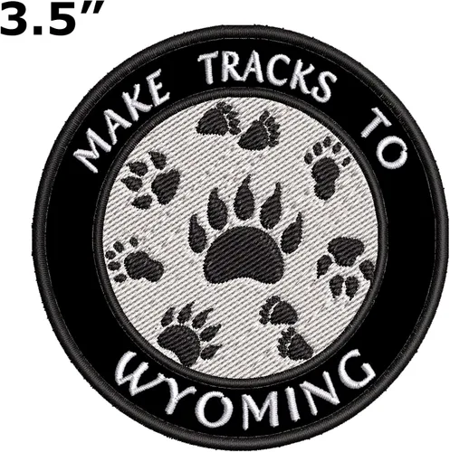 Miniatura 2 de Parches decorativos para hacer huellas de Wyoming de 3.5 in, para manualidades, planchar, coser, para vacaciones, recuerdos, viajes, aventuras