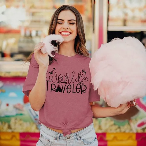 Miniatura 6 de Camiseta Believe in Magic para mujer camisetas de viaje del mundo lindas camisetas gráficas de hadas camisetas casuales de manga corta para niña