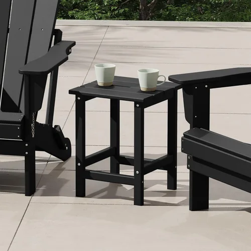 Costaelm Mesas Laterales Cuadradas para Exteriores, Mesas de Patio Adirondack para Exteriores, Mesa Lateral de Patio de HDPE Resistente a la