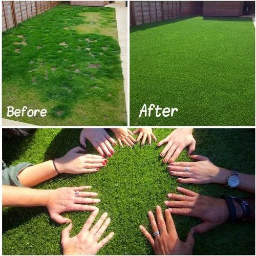 Miniatura 6 de Alfombra de césped artificial realista, para interiores y exteriores, para mascotas, alfombra sintética gruesa para jardín, patio, balcón, 2 x 7 pies