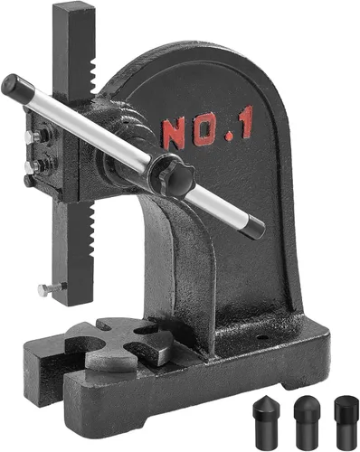 VEVOR Prensa de árbol manual de 1 tonelada, altura máxima de 5.9 pulgadas, prensa manual de escritorio de hierro fundido resistente, prensa manual