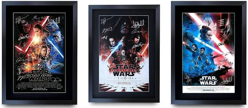 Miniatura 48 de HWC Trading Star Wars Episodio 1 La Amenaza Fantasma Regalos Presentación Impresa Autografiada Montaje para Fans de Recuerdos de Películas - 16" x