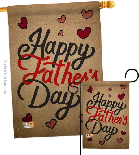 Miniatura 7 de Bandera de casa con texto en inglés «Happy Father's Day House Flag» «Feliz Día del Padre», pancarta para colgar en la pared, para el hogar, césped