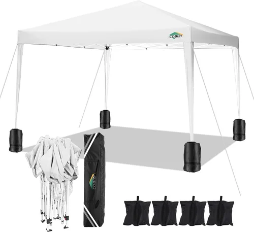 Miniatura 37 de COBIZI - Toldo desplegable de 10 x 20 pies con 6 paredes, impermeable y con protección UPF 50+, ideal para bodas, fiestas, eventos al aire libre