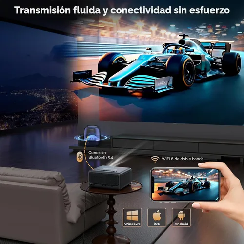 Miniatura 8 de GooDee Proyector Inteligente 4K con WiFi y Bluetooth - 3000 ANSI UHD, Enfoque Automático ToF Keystone MEMC, Proyector de Video de Cine en Casa