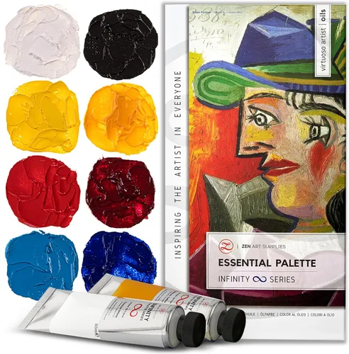Miniatura 11 de Caja de Blancos de ZenART para tonos impecables - 200 ml de blanco de titanio, 50 ml de blanco de zinc y titanio y ocre amarillo de Nápoles - Caja