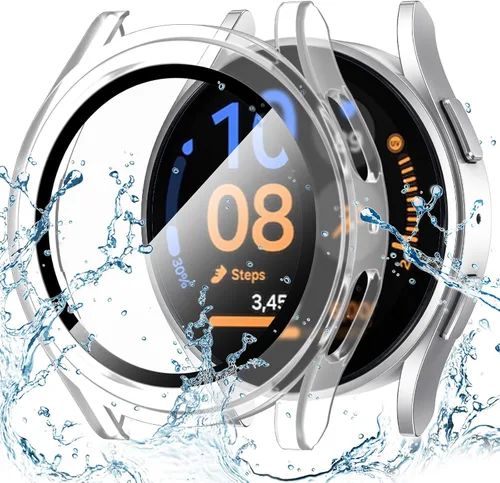 Miniatura 20 de Goton - Funda impermeable para Samsung Galaxy Watch 5 y 4 y FE, protector de pantalla de 40 mm con vidrio templado, 1 paquete de funda dura de PC