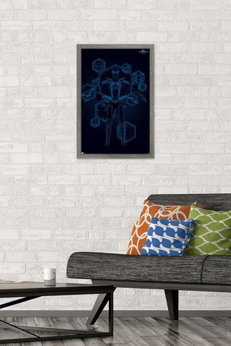 Miniatura 2 de Trends International Marvel Spider-Man: No Way Home - Póster técnico de pared, 22.4 pulgadas de largo x 14.7 pulgadas, versión enmarcada de madera