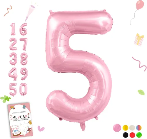 Miniatura 45 de Globos de números de 40 pulgadas del 0 al 9 dorados grandes del número 0, globos digitales para suministros de decoración de celebración de fiesta