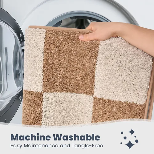 Miniatura 6 de PURRUGS Alfombra de baño antideslizante, lavable a máquina, de 20 x 30 pulgadas, súper absorbente y de secado rápido, extra suave y afelpada