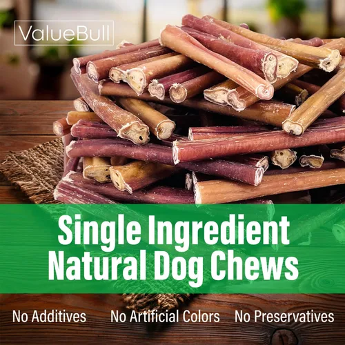 Miniatura 7 de ValueBull Bully Sticks para perros pequeños, extrafinos de 6 pulgadas, 50 unidades, totalmente naturales, alimentados con pasto, de un solo