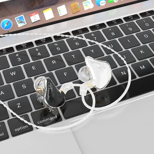 Miniatura 7 de BASN Monitores intrauditivos, Bmaster Triple Driver HiFi estéreo con aislamiento de ruido y graves mejorados para músicos, grabación de audio