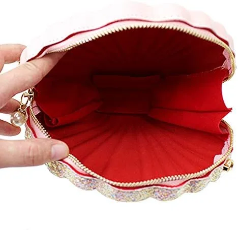 Miniatura 7 de Bolso de noche de concha de mar para mujer, bolso de hombro con correa de cadena de sirena, bolso de mano