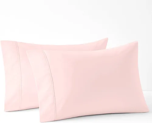 Miniatura 132 de Pizuna Sábanas de satén puro de 100 % algodón de fibra larga de 800 hilos, color rosa claro, con bolsillo profundo de 15 pulgadas 41 Rosa Claro