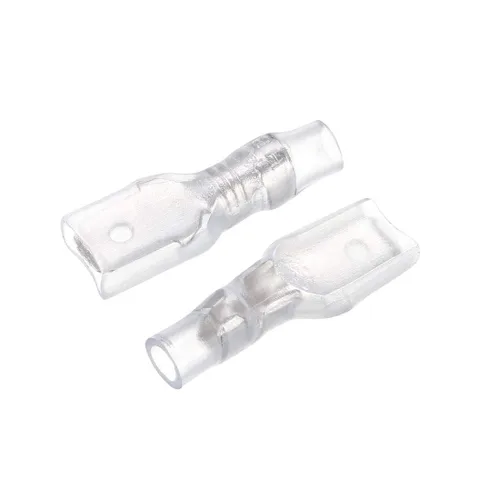 Miniatura 6 de uxcell 100 unids 0.110 in terminales de alambre conector rápido empalme macho pala conectar con manga aislante