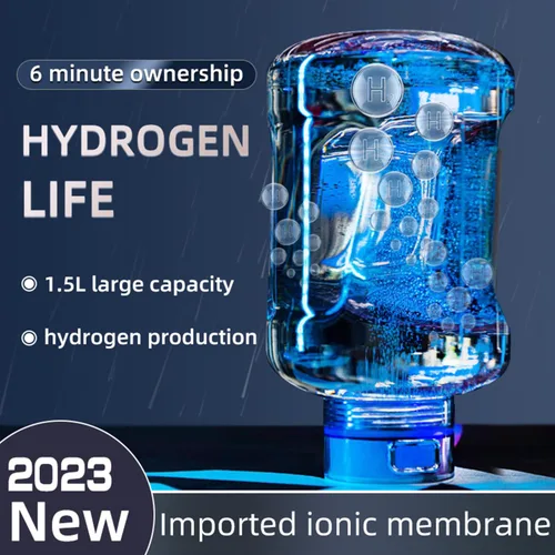 Miniatura 2 de BAVAP - Generador de agua de hidrógeno, capacidad de 1.5L, botella de agua deportiva portátil, recargable, verde