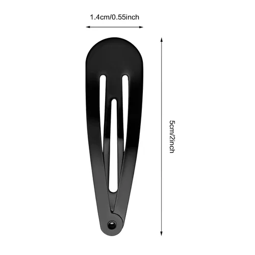 Miniatura 5 de Funtopia - Pinzas para el cabello, paquete de 120 pasadores negros para mujer, pinzas de metal antideslizantes de 2 pulgadas para niñas, niños
