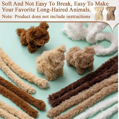 Miniatura 5 de VitalCozy 10 limpiadores de tuberías extra gruesos y peludos de 39.37 pulgadas, material de vellón de piel jumbo, tallos de felpilla esponjosa