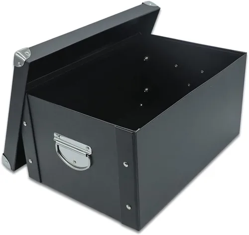 Miniatura 8 de GUOZI Caja de almacenamiento plegable, caja de memoria decorativa con tapa y esquinas reforzadas de metal, caja de regalo organizadora para 2
