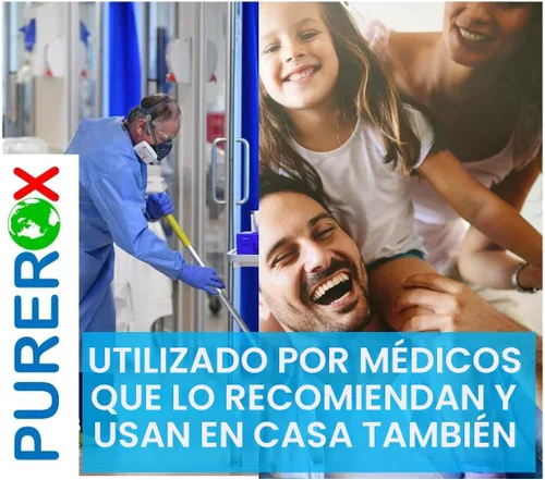 Miniatura 5 de PUREROX desinfectante (16oz, 2pk) Elimina el 99,9999% de MRSA, Norovirus, virus, hongos, bacteria. Grado hospitalario. Seguro para usar en cualquier