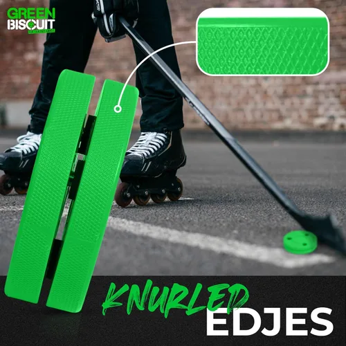 Miniatura 4 de Green Biscuit Passer-Paquete de 2 Disco de manejo de palos y paso fuera de hielo El es ideal para hockey callejero