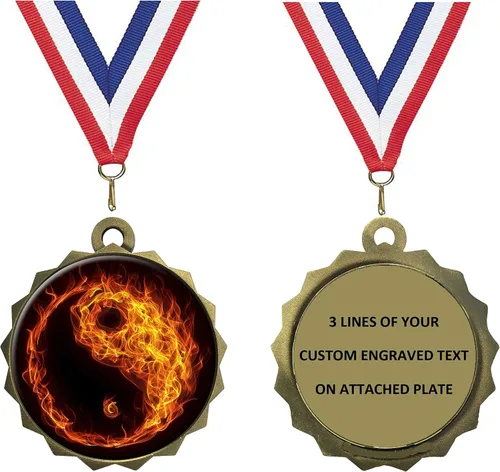 Miniatura 14 de Express Medals Various Styles 1 to 50 Pack of Engraved Gold Martial Arts Medals Trophy Award with Neck Ribbon Medal Trophies Gift Prize Karate