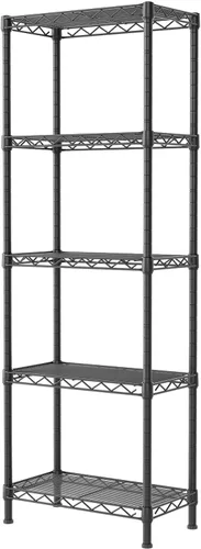 Miniatura 10 de SINGAYE Estante de almacenamiento ajustable de 6 niveles, estantería de alambre, estantes de metal, organizadores de pie para armario, baño, Negro