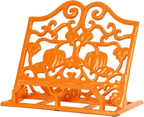 Miniatura 8 de Elegante soporte para libros de cocina de hierro fundido, soporte decorativo de metal para libros de recetas para Biblia, soporte de libro