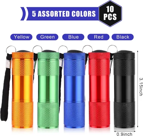 Miniatura 2 de Roceei 10 linternas de luz negra UV, luces LED, luz negra de mano, mini detector de antorcha, linterna UV portátil para mascotas