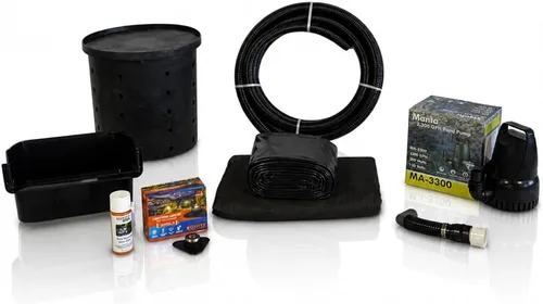 HALF OFF PONDS Simply Waterfalls 3200 - Kit de cascada sin estanque, con forro de PVC de 10 pies por 15 pies y bomba sumergible de la serie