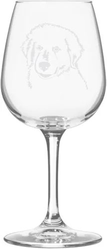 Miniatura 476 de Copa de vino de 12.75 onzas con diseño de perro grabado