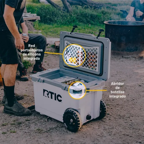 Miniatura 3 de RTIC - Hielera con ruedas ultraligera de 52 cuartos de galón, caja de hielo portátil aislada para playa, bebidas, camping, picnic, pesca, barco