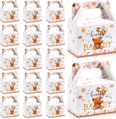 Miniatura 10 de 36 Piezas Cajas de Oso para Baby Shower Cajas de Favor Cajas de Dulces Lindas Decoraciones de Papel de Dulces y Galletas para Suministros de Baby