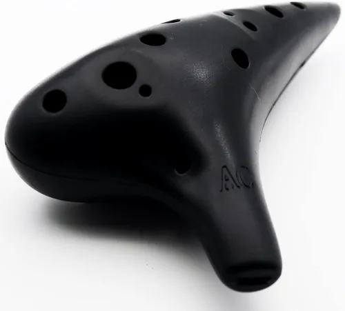 Miniatura 5 de Aestivate Ocarina Alto C de 12 agujeros, plástico negro, fácil de aprender, perfecto para principiantes y regalos