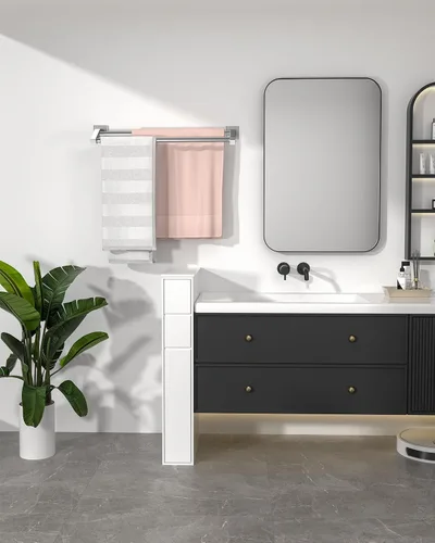 Miniatura 5 de Alise Toalleros dobles de baño, toalleros para baño, soporte de pared de 16 pulgadas, resistente acero inoxidable SUS304, toallero para toallas