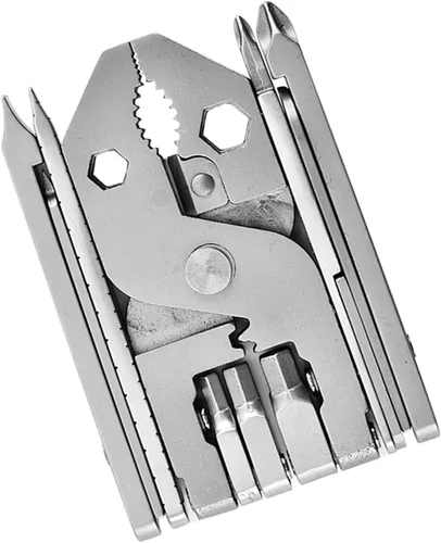 Miniatura 2 de Alicates multiherramienta de acero inoxidable, herramienta profesional 25 en 1 plegable multifunción con regla de abrebotellas