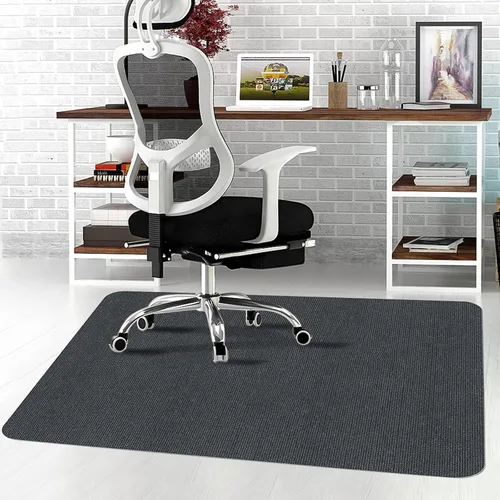 Tapete para silla de oficina para madera dura y azulejos, 47 x 35 pulgadas, tapete con ruedas para juegos, tapete protector de suelo antideslizante