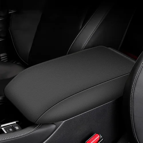 Miniatura 32 de AOMSAZTO Fundas para consola para 2008-2014 Toyota Highlander Fundas para reposabrazos para Toyota Highlander Negro con costuras negras