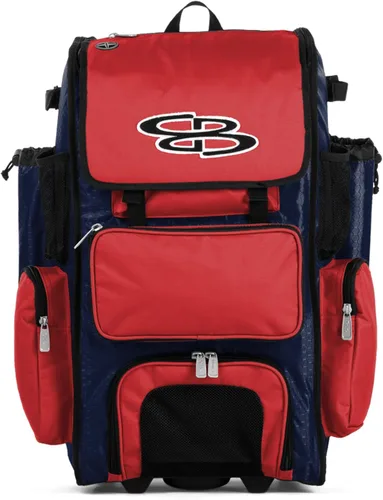 Miniatura 13 de Boombah Rolling Superpack - Bolsa para equipo de béisbol/sóftbol, varios colores, mango telescópico y capacidad para 4 murciélagos, versión