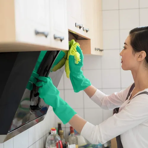 Miniatura 5 de GAYISIC Guantes de limpieza de cocina reutilizables sin látex, diseño antideslizante, guantes resistentes para lavar platos, 2 pares