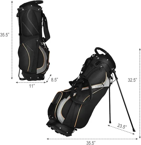 Miniatura 5 de Mayjooy - Bolsa de golf portátil con divisores de 8 vías, bolsa organizada de fácil almacenamiento con tela duradera, color negro