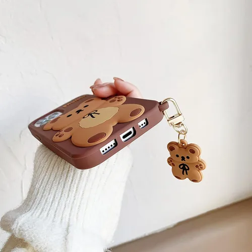 Miniatura 7 de Funda creativa 3D para iPhone 13 Pro de silicona suave con lindos animales de dibujos animados Kawaii para niñas, mujeres y adolescentes, funda