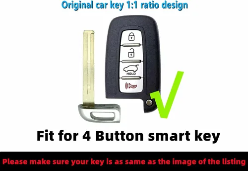 Miniatura 3 de REPROTECTING Funda TPU para Llavero Compatible con Hyundai Azera Elantra GT Equus Genesis Santa Fe Tucson Veloster Veracruz Kia Forte Optima Sorento