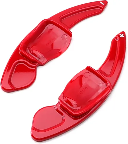 Miniatura 7 de iJDMTOY Extensiones de paleta grandes con acabado rojo brillante compatibles con Volkswagen MK6 Golf/GTI CC Tiguan Touareg Beetle Jetta (A6), etc