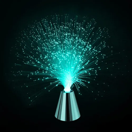 Miniatura 9 de Lámpara sensorial de fibra óptica – LED que cambia de color con base de cono – Luces de fibra óptica con batería – Luz nocturna calmante