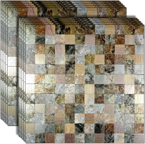 Miniatura 7 de 10 hojas de azulejos en muro para cocina, azulejos autoadhesivos, para pegar en tocadores de baño, decoración de chimenea, mesa de lavandería