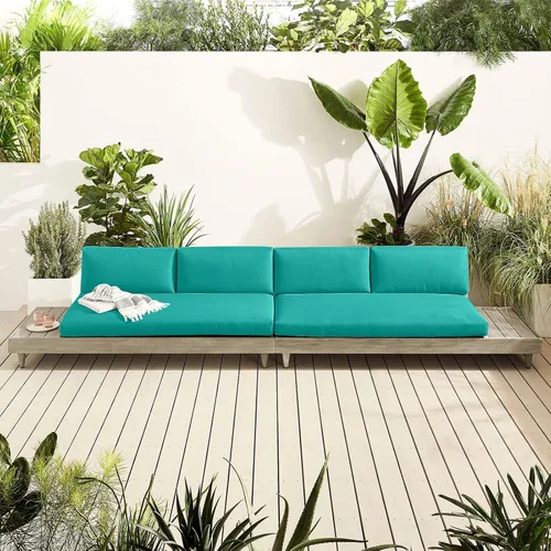 Miniatura 2 de idee-home Cojín de banco para exteriores impermeable, cojines de banco para muebles de exterior, almohadilla de asiento de repuesto para columpio