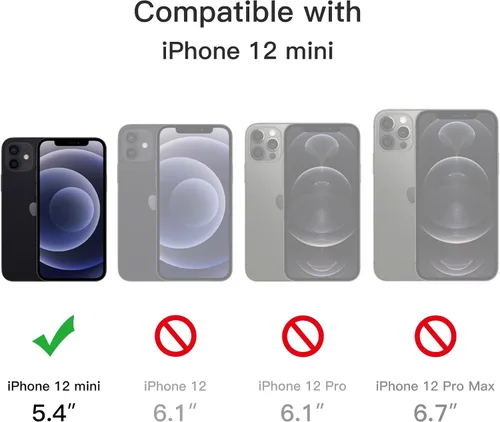 Miniatura 2 de JETech Funda mate para iPhone 12 Mini de 5.4 pulgadas, a prueba de golpes, protección contra caídas de grado militar, cubierta trasera translúcida