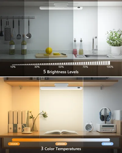 Miniatura 4 de WILLED Barra de luz LED de 5W con control remoto, luces de tocador de 2500mAh amigables para los ojos, luces para espejo de 3 temperaturas