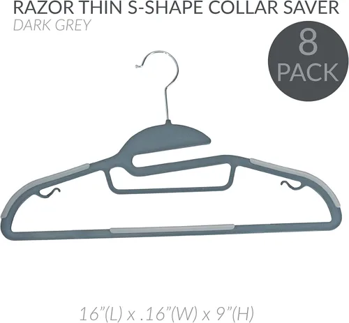 Miniatura 2 de Simplify Paquete de 24 ganchos definitivos Protector de collar en forma de S Ultrafino Antideslizante Barra de accesorios Cinturones